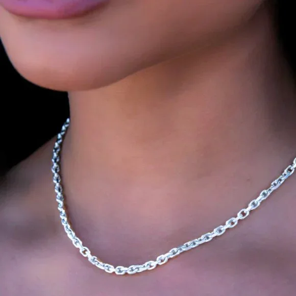 White Gold GLD Box Chain Necklace 20" Can Be Adjusted to 22" NWT - Picture 8 of 8
